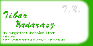 tibor madarasz business card