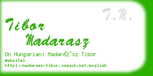 tibor madarasz business card